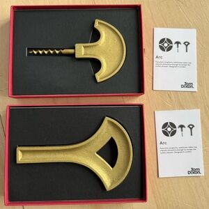 New Tom Dixon Arc Brass Cork Screw and Bottle Opener